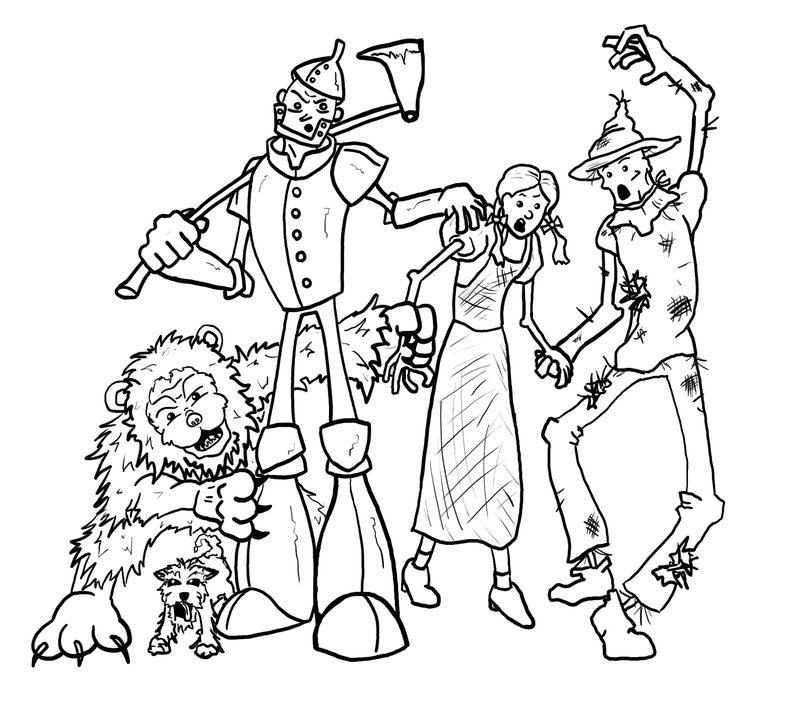 800x701 Wizard Of Oz Sketch By Theminx.