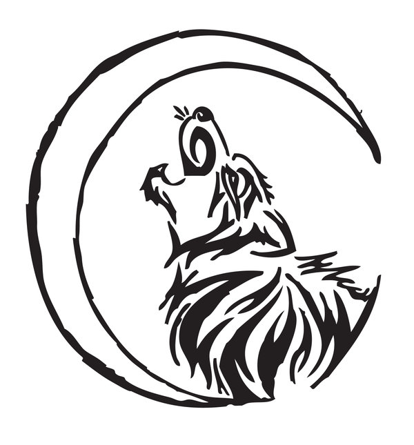 Wolf Howling At The Moon Drawing Step By Step at GetDrawings | Free