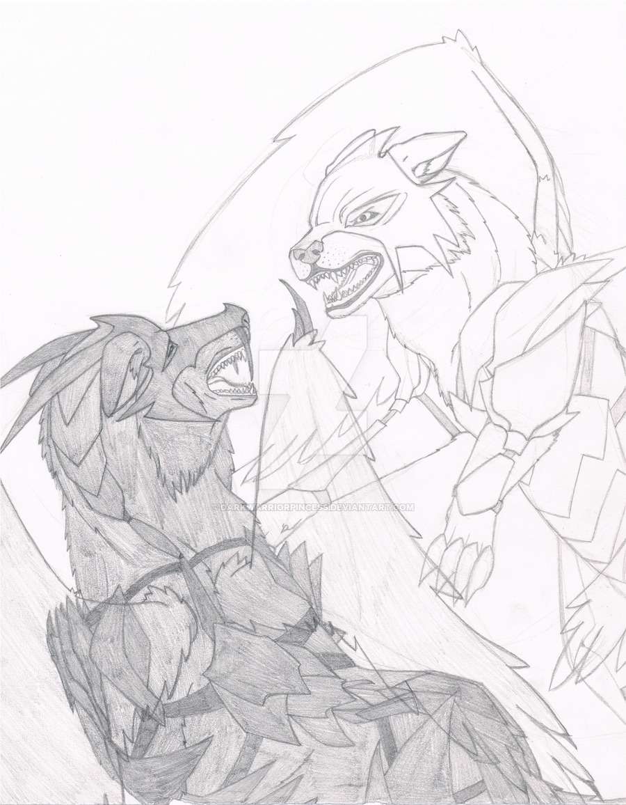 Wolves Fighting Drawing At Getdrawings Free Download