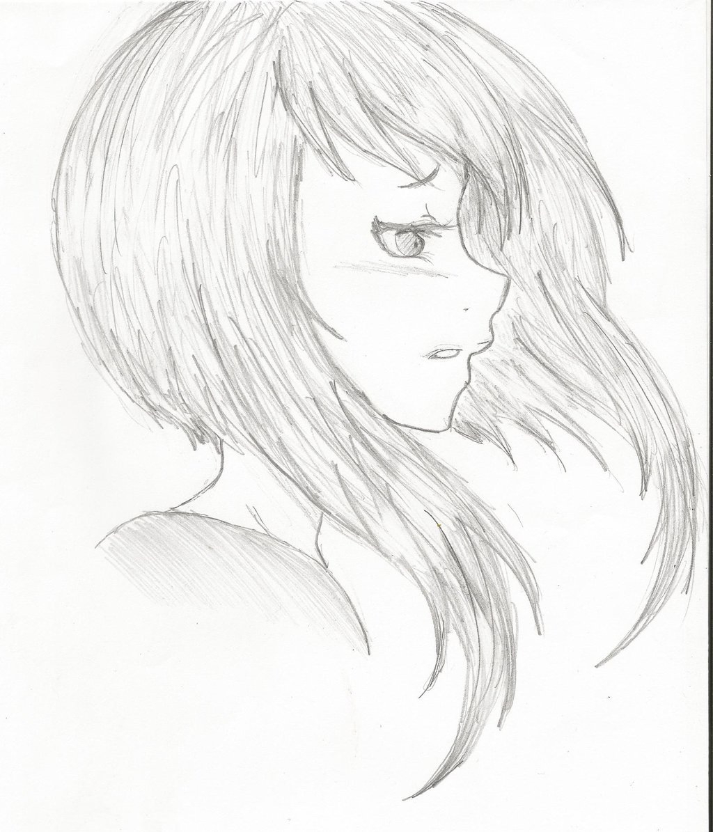 Side Profile Anime Drawing - Eradetontos