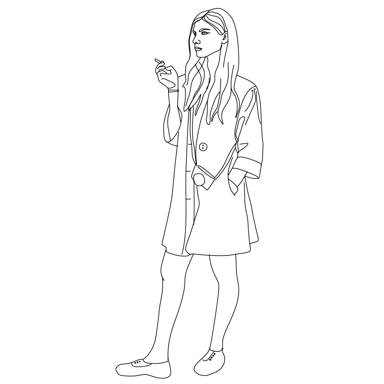 Woman Standing Drawing at GetDrawings Free download