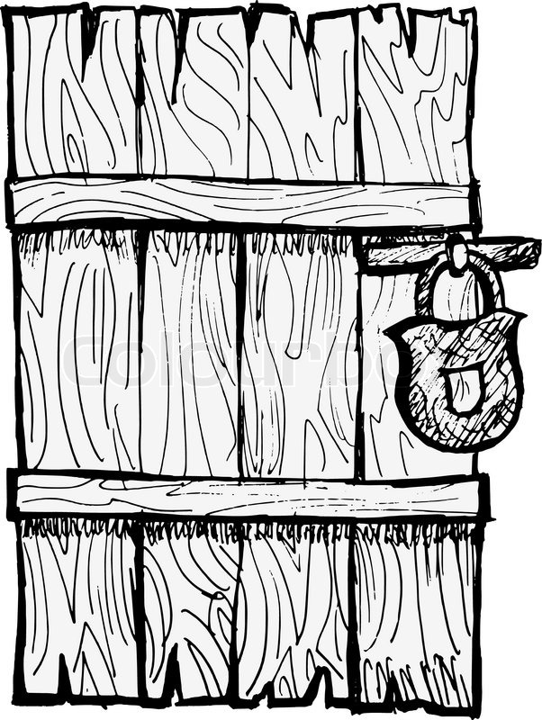 Wooden Door Drawing at GetDrawings Free download
