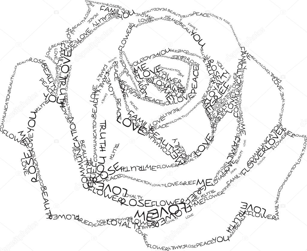 1024x837 Rose Of The Words Stock Vector Trofimich81