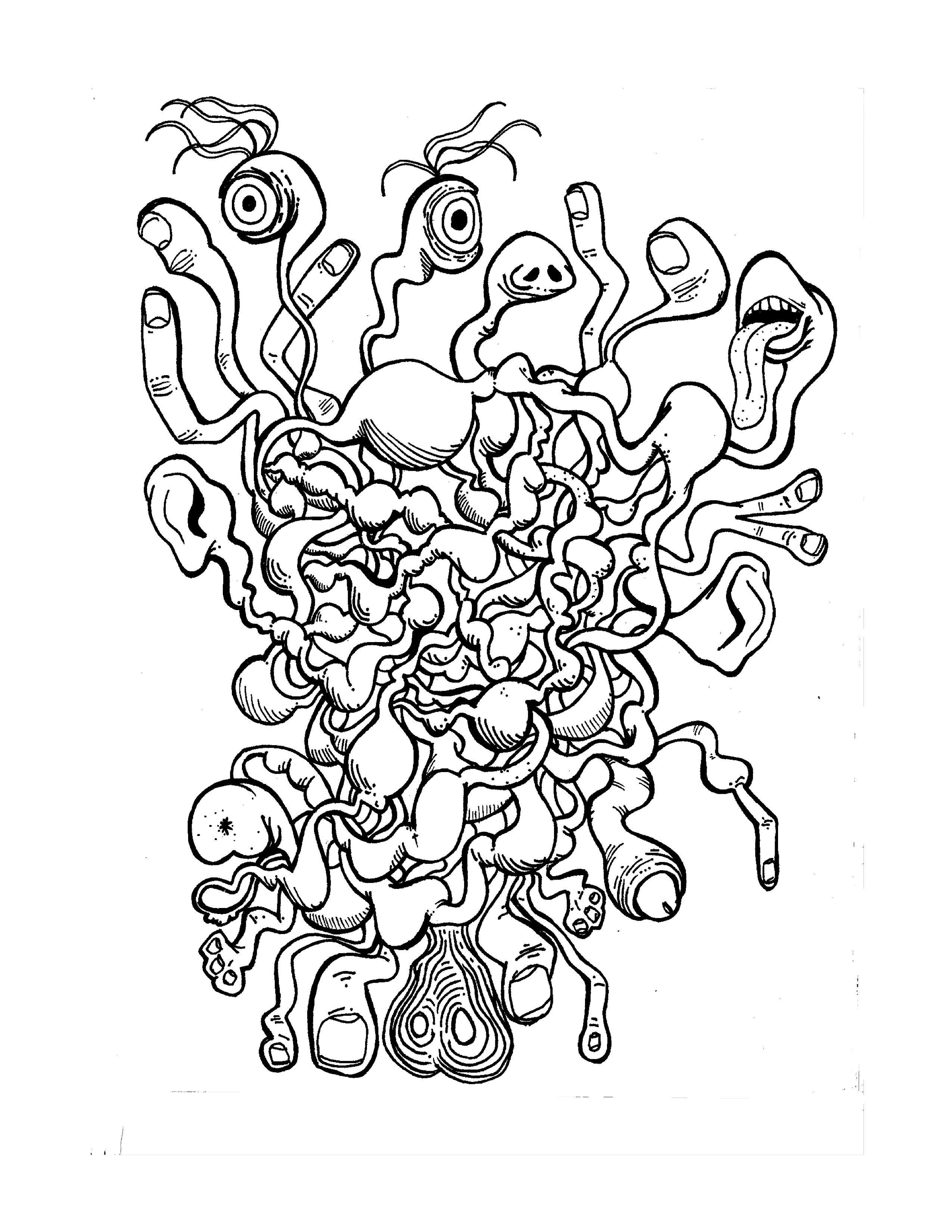 2550x3300 Line Drawing Words With No Names