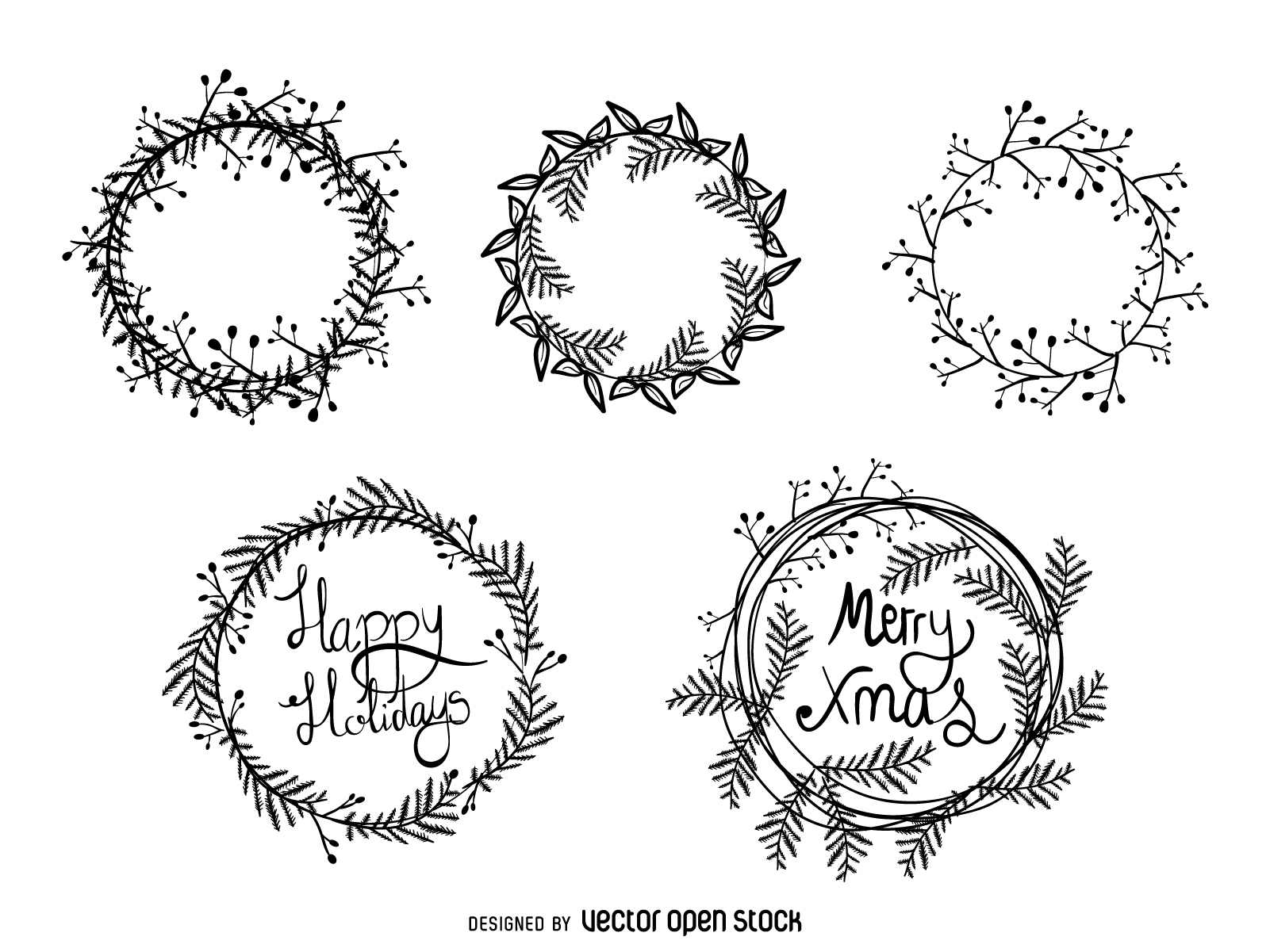 Wreath Drawing at GetDrawings | Free download