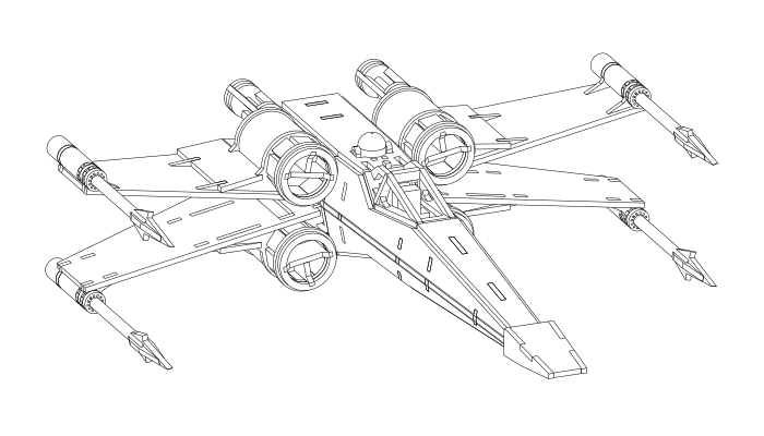 X Wing Drawing at GetDrawings | Free download