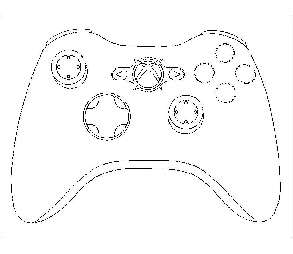 Xbox 360 Controller Drawing at GetDrawings Free download