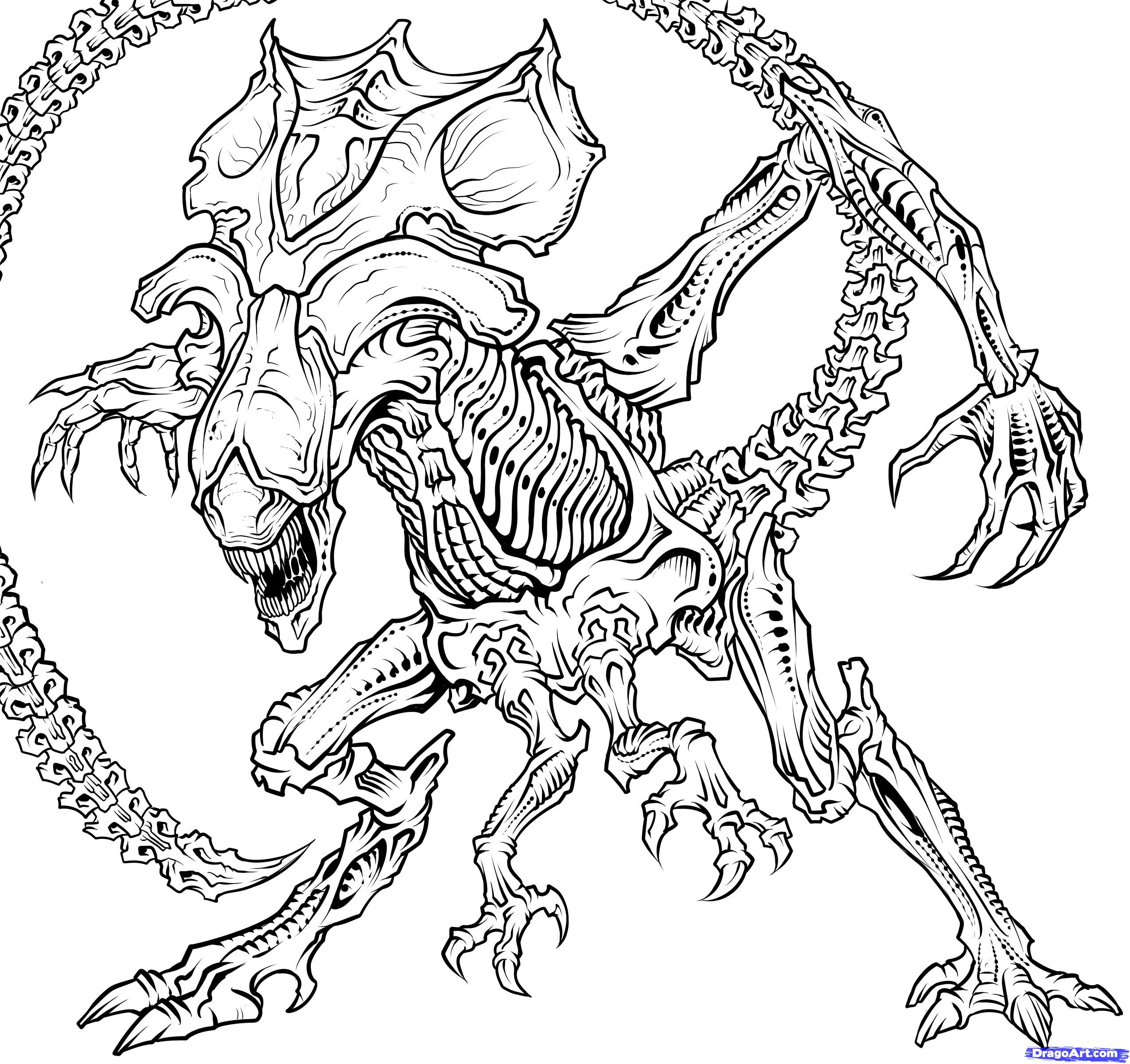 Xenomorph Drawing at GetDrawings | Free download