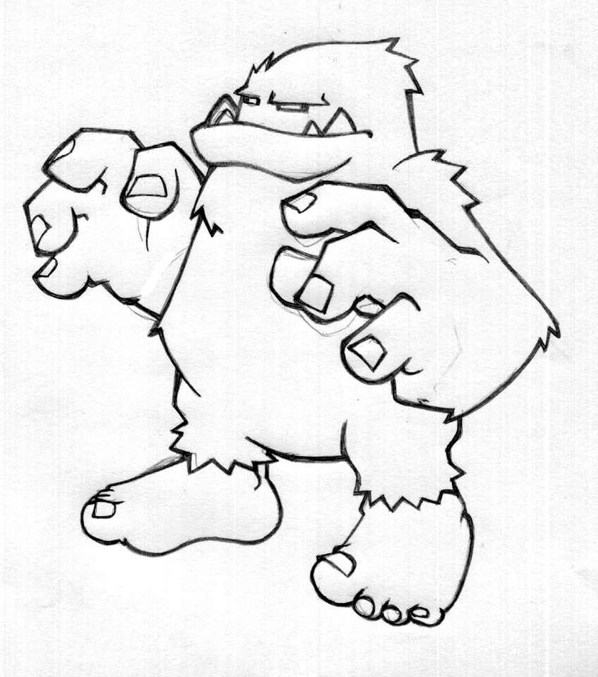 Yeti Drawing at GetDrawings | Free download