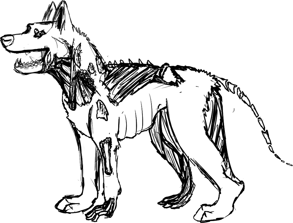 Zombie Dog Skippy Coloring Page Free Printable Coloring | Dog Breeds