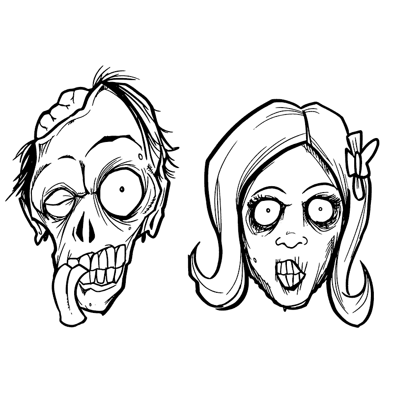 Zombie Head Drawing at GetDrawings Free download