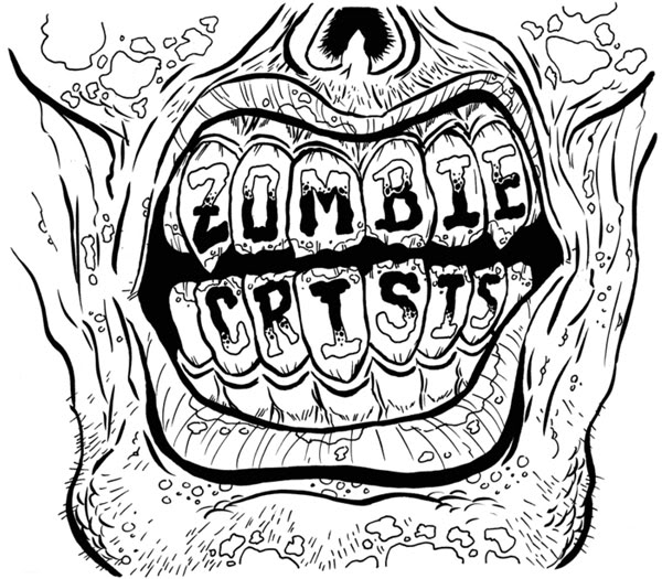 Zombie Mouth Coloring Pages