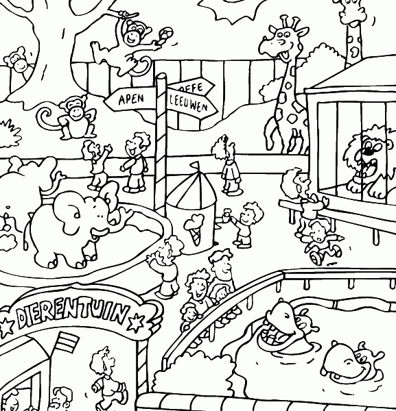 Zoo Drawing For Kids at GetDrawings | Free download