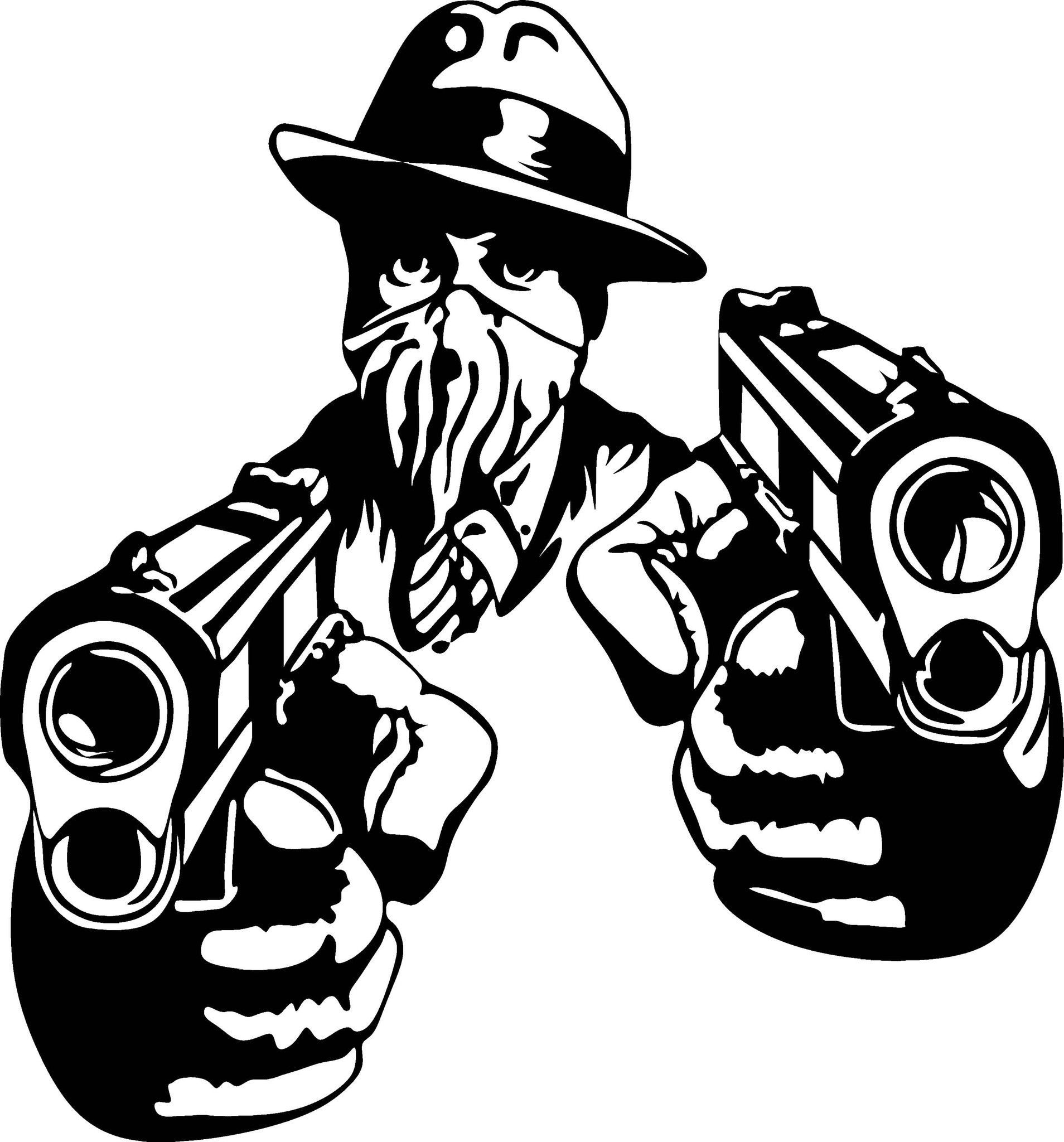 1908x2048 Gangster Al Capone Vinyl Decal Graphic.