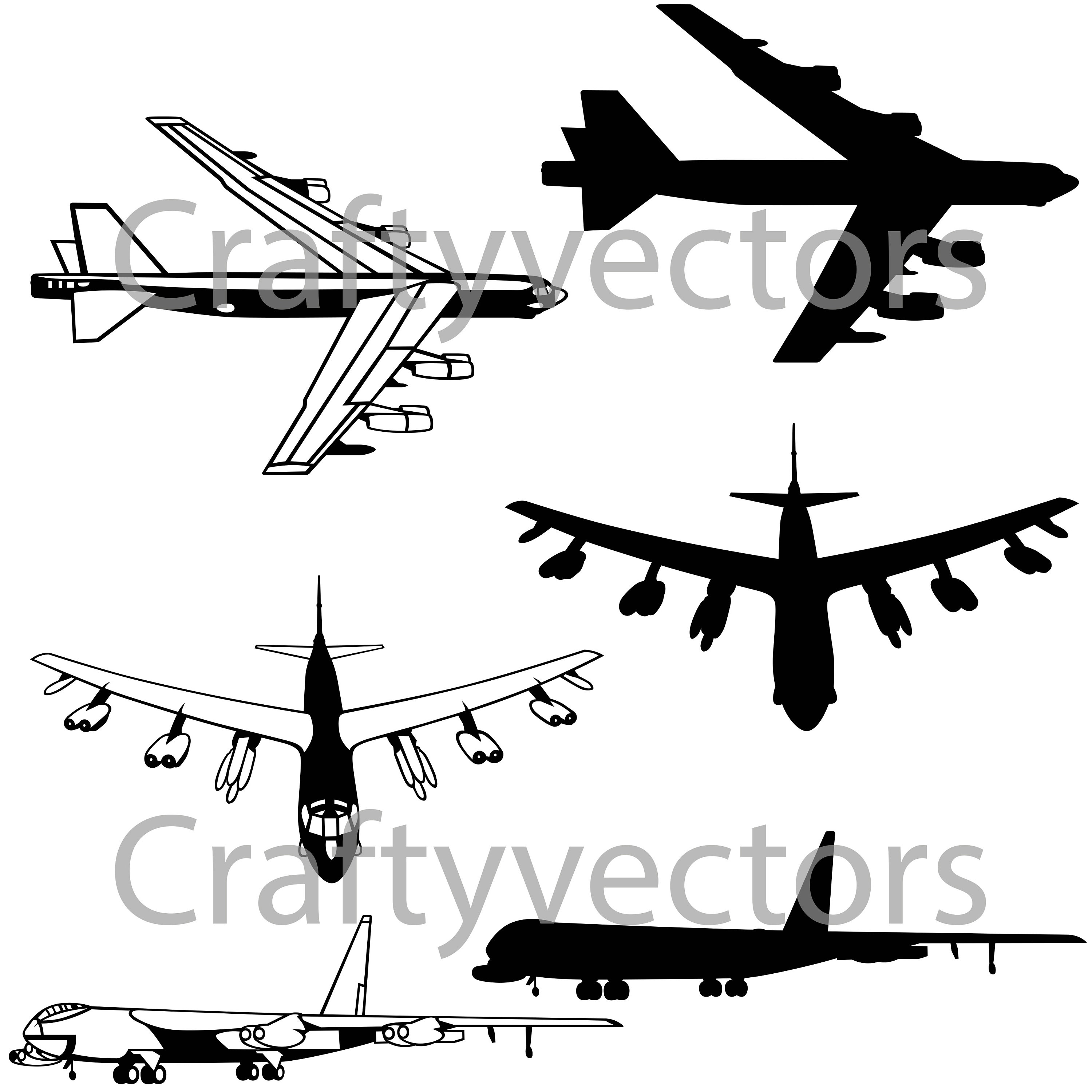 B 52 Silhouette At GetDrawings | Free Download