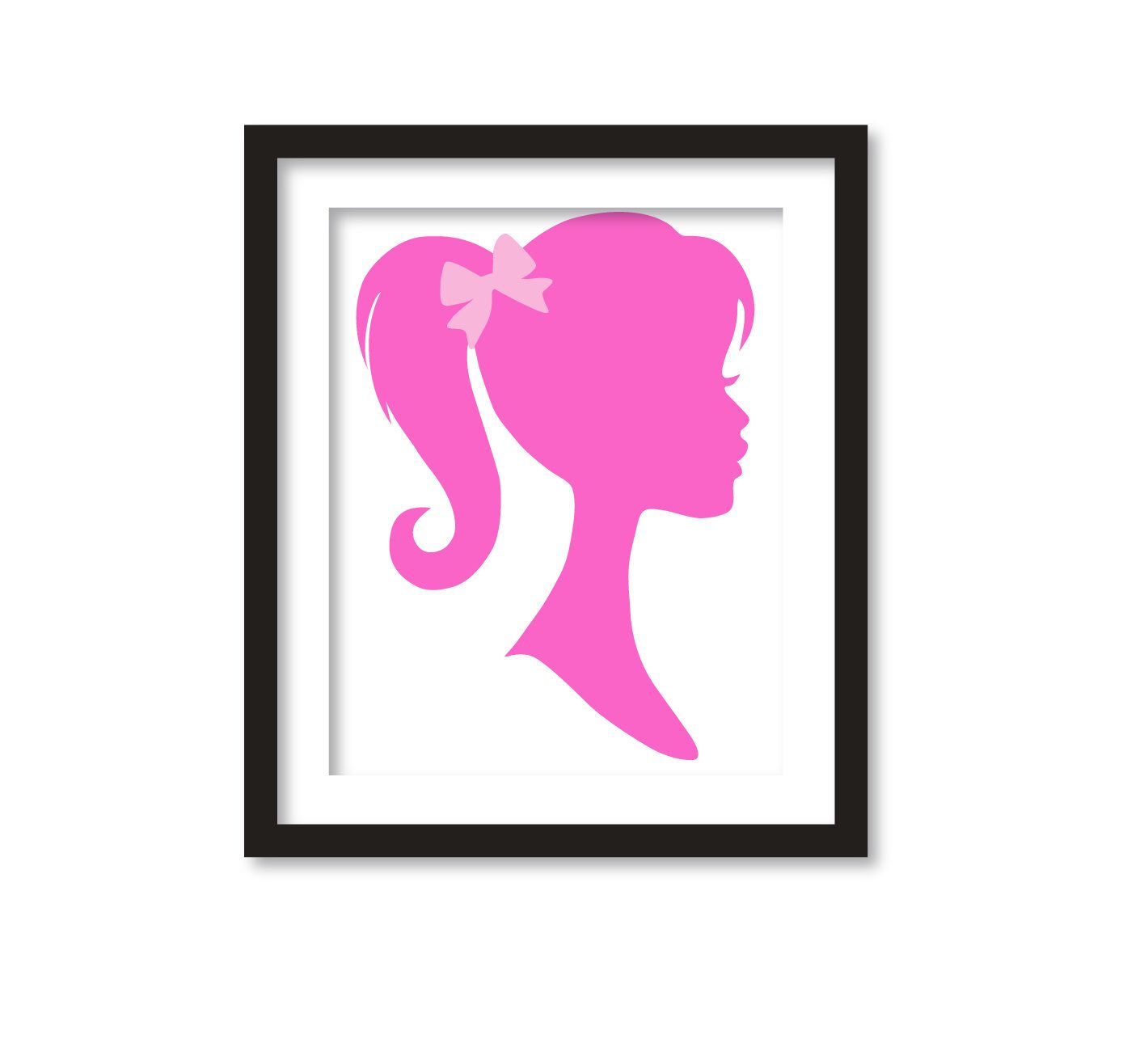 barbie head silhouette