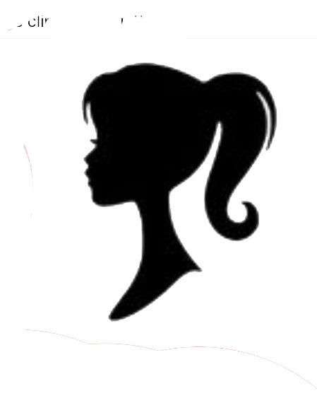 barbie head silhouette