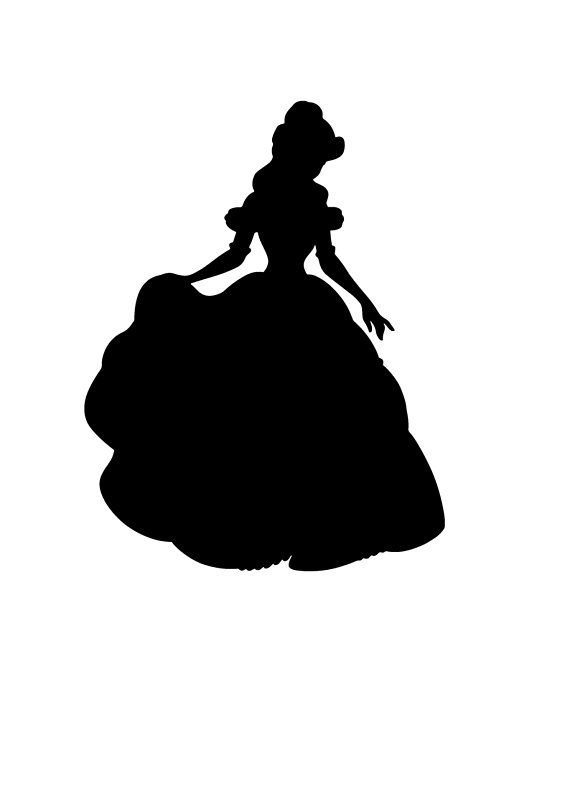 Belle Silhouette Disney at GetDrawings | Free download