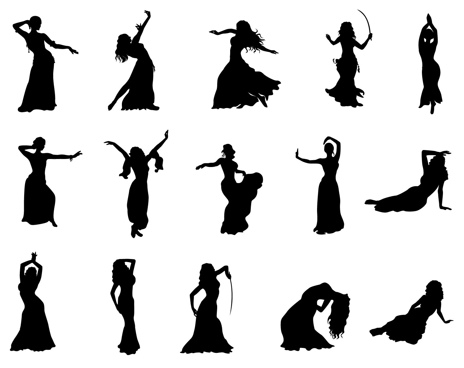 Belly Dancer Silhouette Clip Art at GetDrawings Free