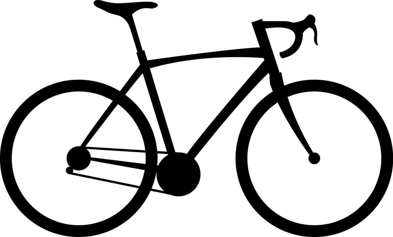 Велосипед контурный рисунок