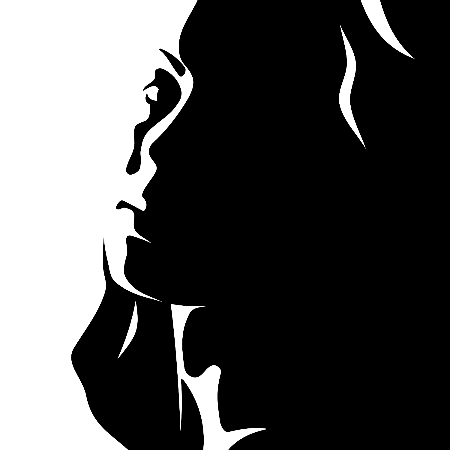 Woman Face Silhouette Free Vector at GetDrawings | Free download
