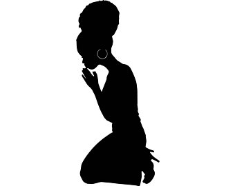 Black Woman With Afro Silhouette at GetDrawings | Free download