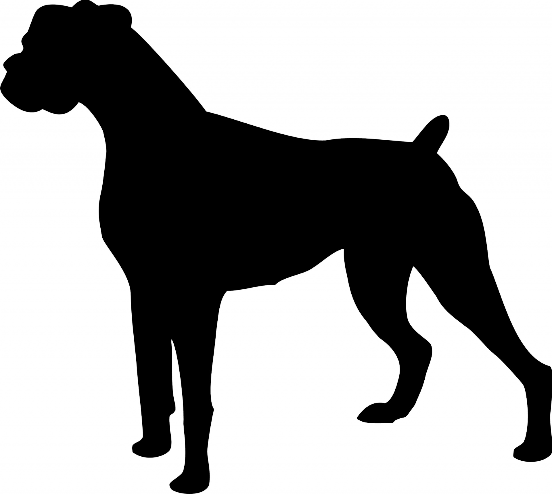 Boxer Dog Silhouette at GetDrawings | Free download