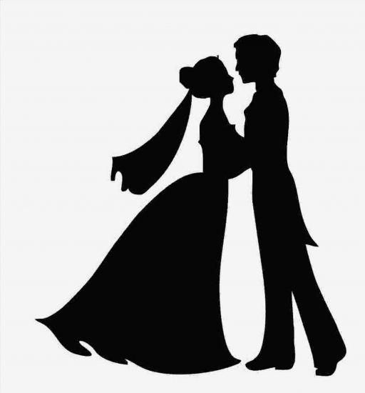 Bride And Groom Dancing Silhouette At Getdrawings Free Download