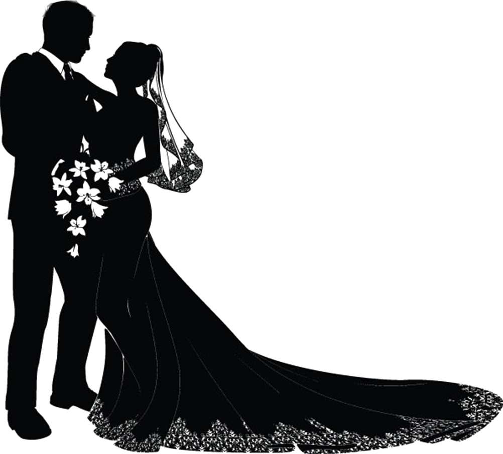 Bride And Groom Silhouette Free Clip Art At GetDrawings | Free Download