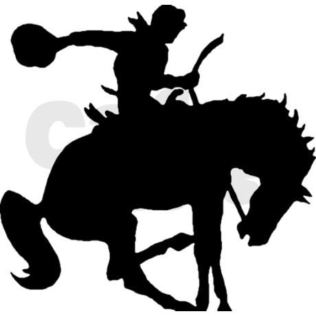 horse silhouette bucking rodeo icon western cowboy wild wyoming getdrawings cowboys during west cafepress game