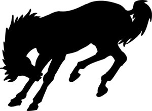 bucking horse silhouette clip getdrawings