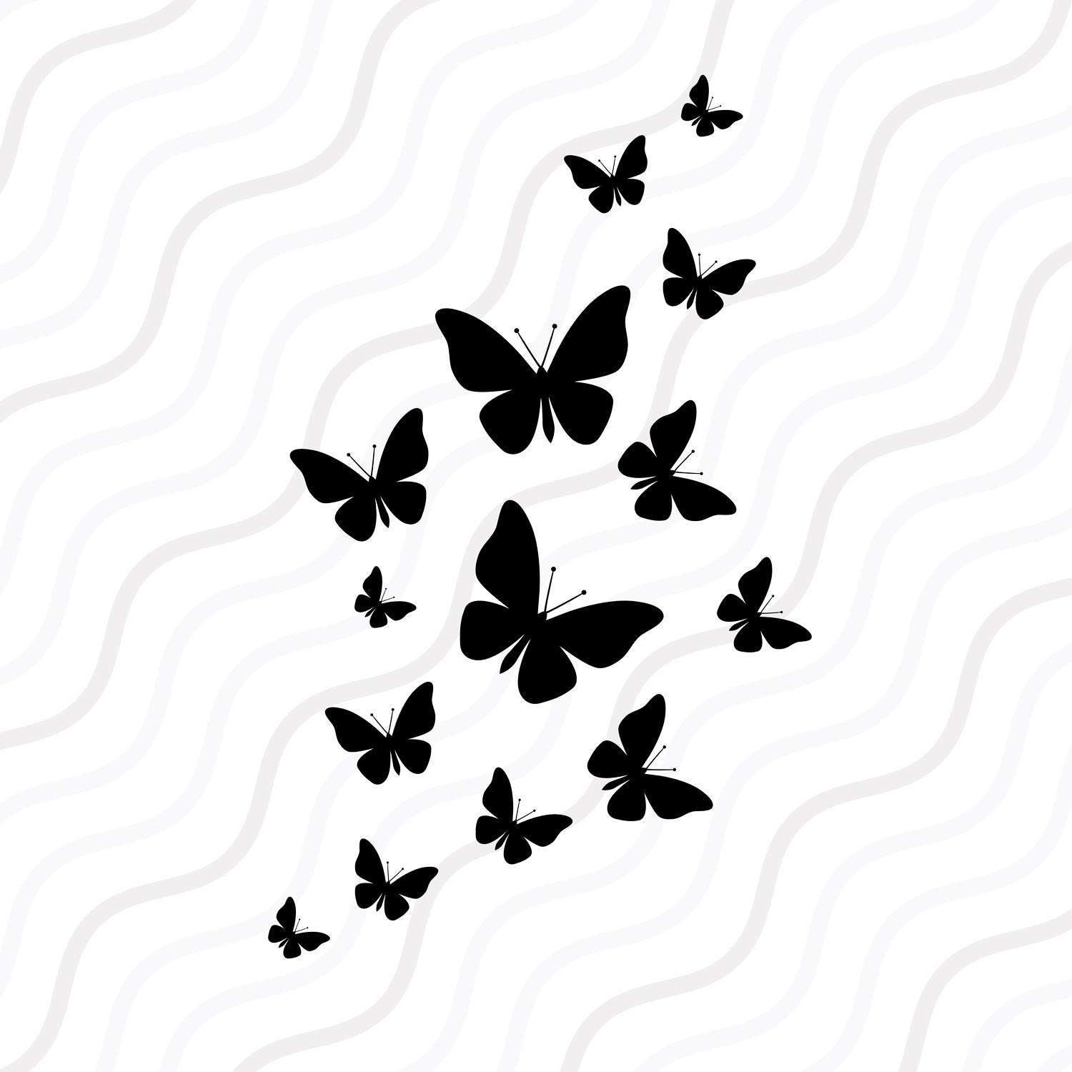 Butterflies Silhouette at GetDrawings | Free download