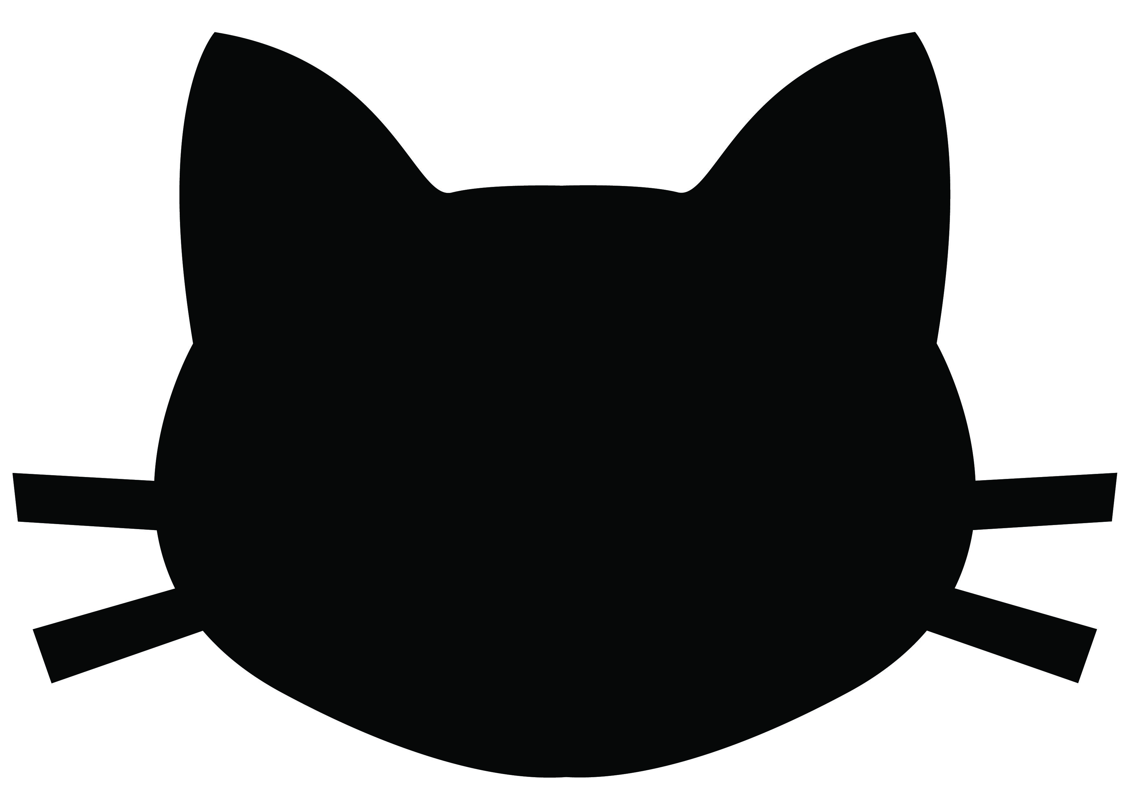 Cat Face Silhouette at GetDrawings | Free download