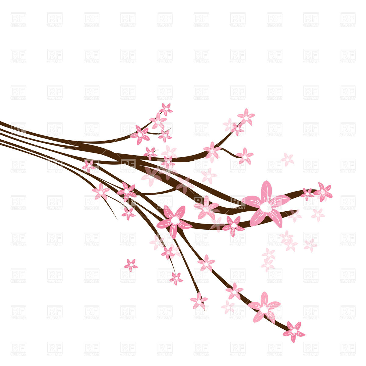 Cherry Blossoms Silhouette at GetDrawings | Free download