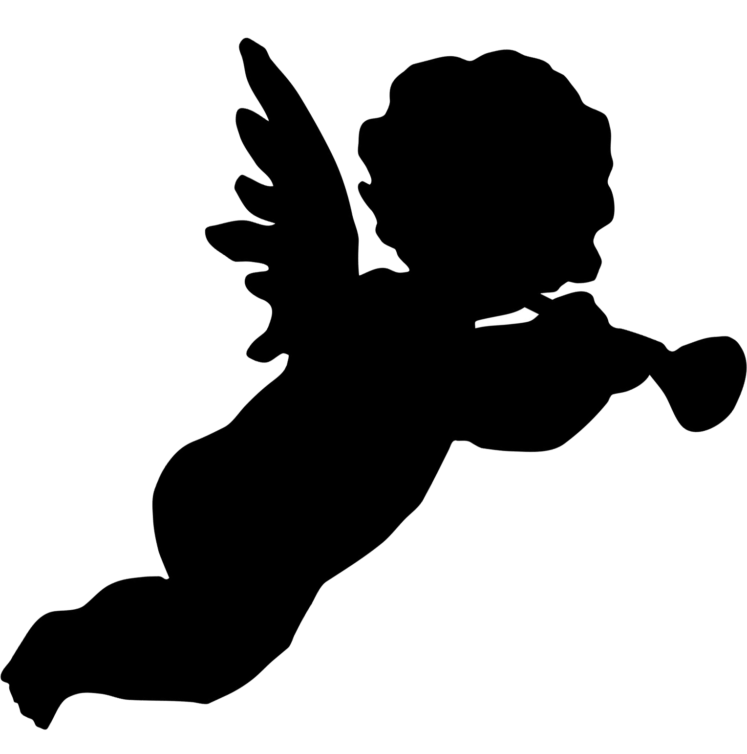 Cherub Silhouette At Getdrawings 