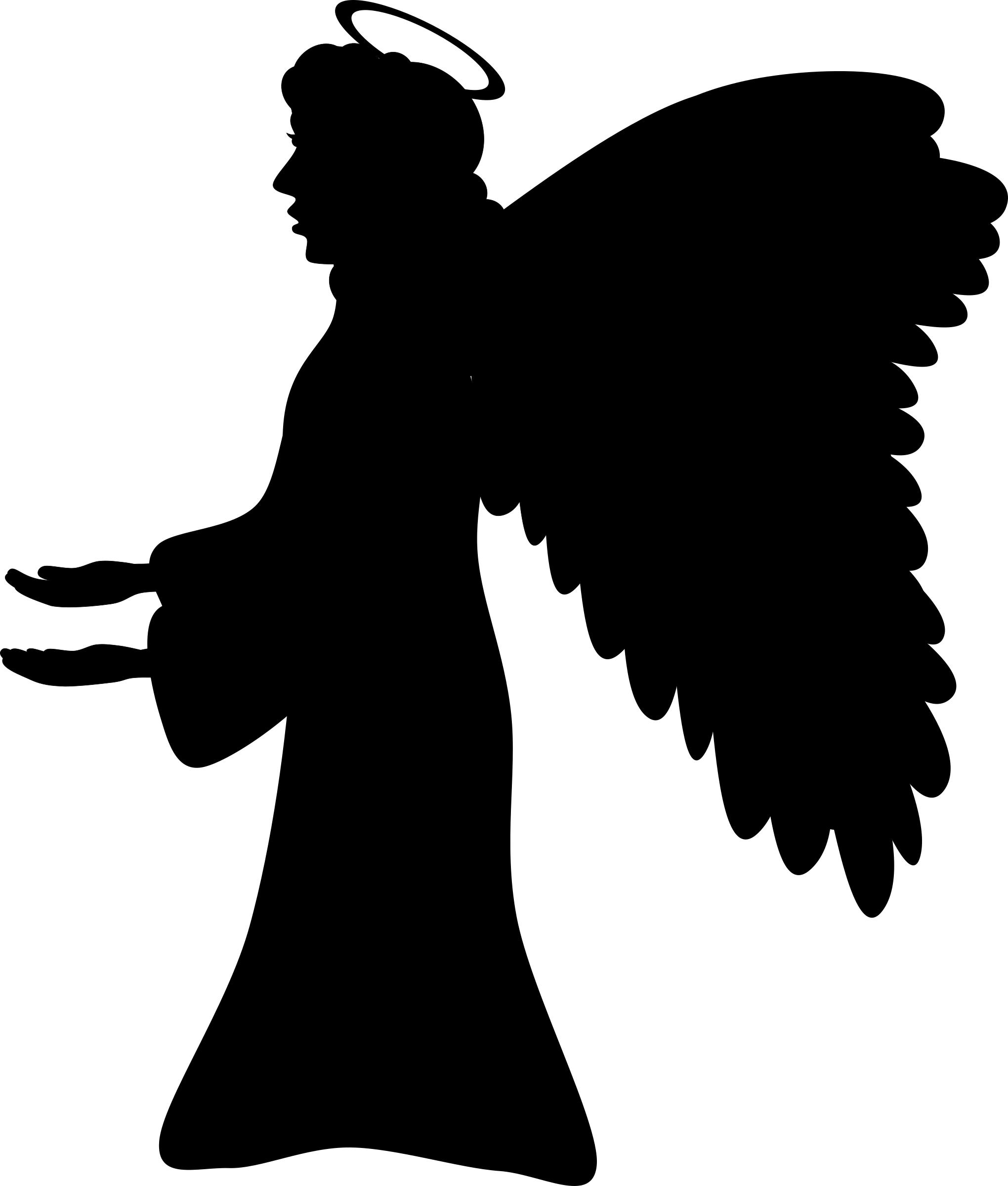 Child Angel Silhouette At Getdrawings Free Download