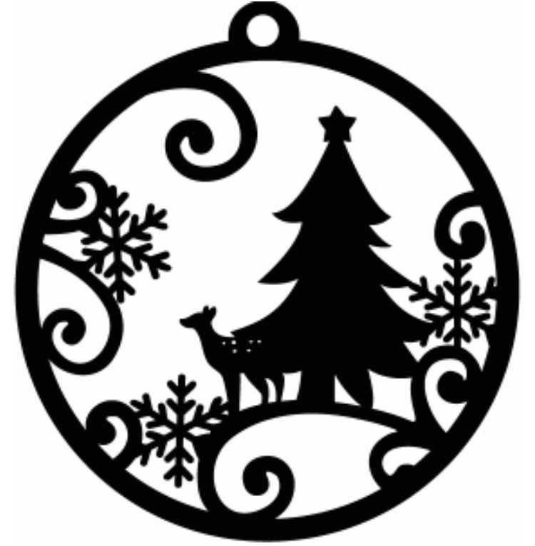 Christmas Ornaments Silhouette at GetDrawings | Free download