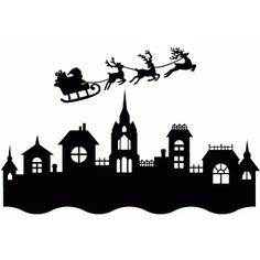 Download Christmas Village Silhouette at GetDrawings | Free download