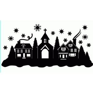 Download Christmas Village Silhouette at GetDrawings | Free download