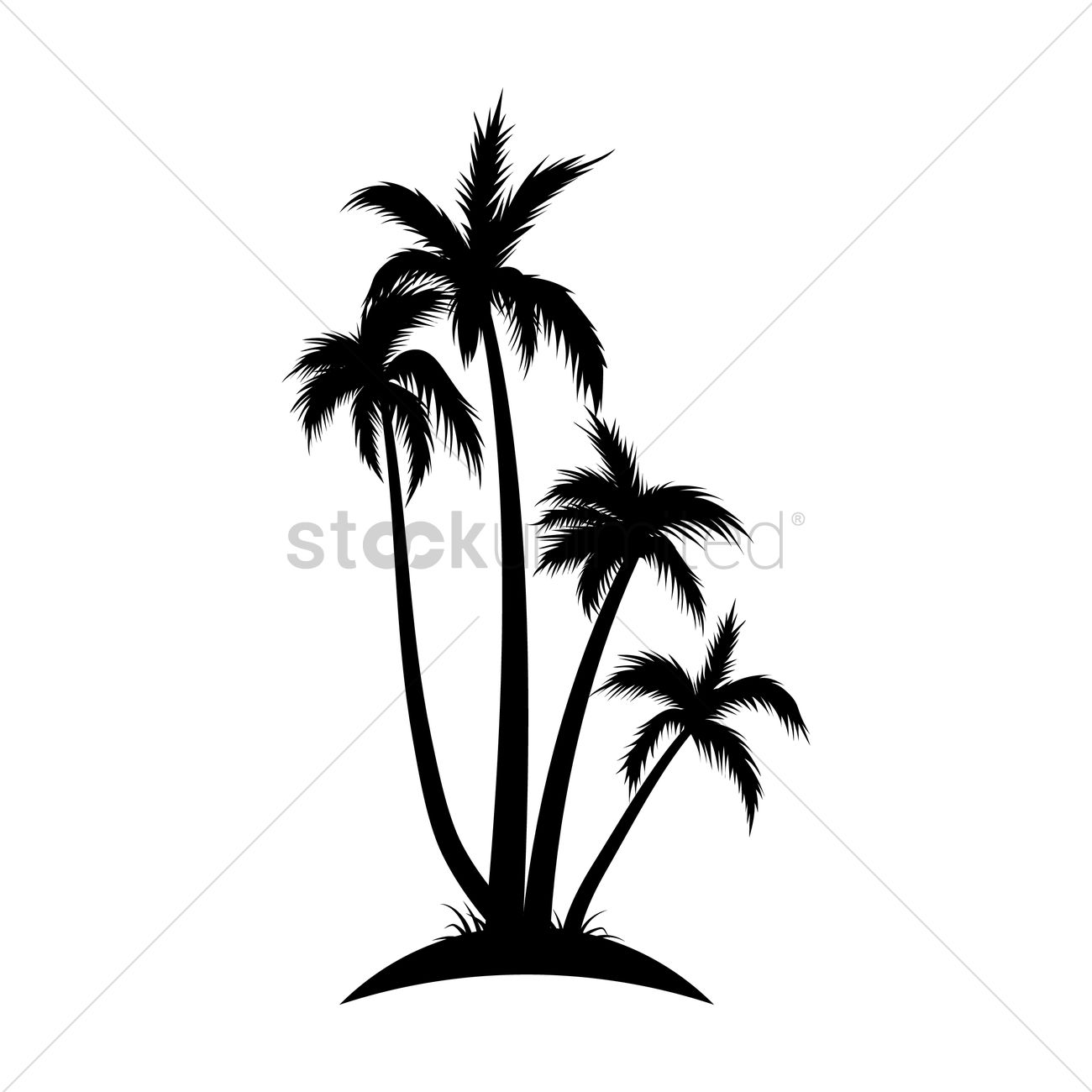 Coconut Tree Silhouette Vector at GetDrawings | Free download