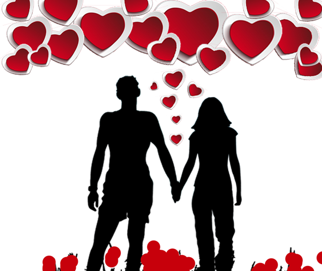 silhouette joining hands transparent background