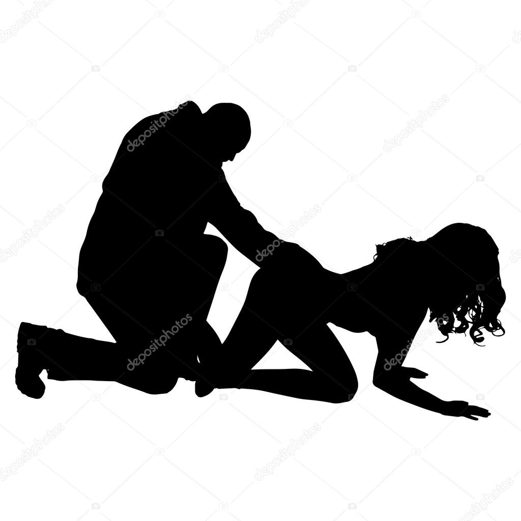 Sexy clip art threesome silhouette