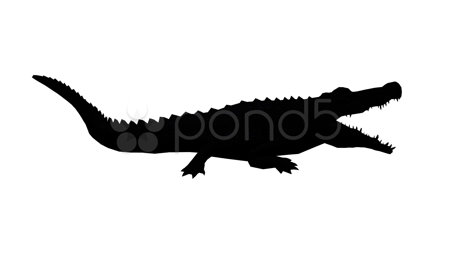 Силуэтное изображение крокодила