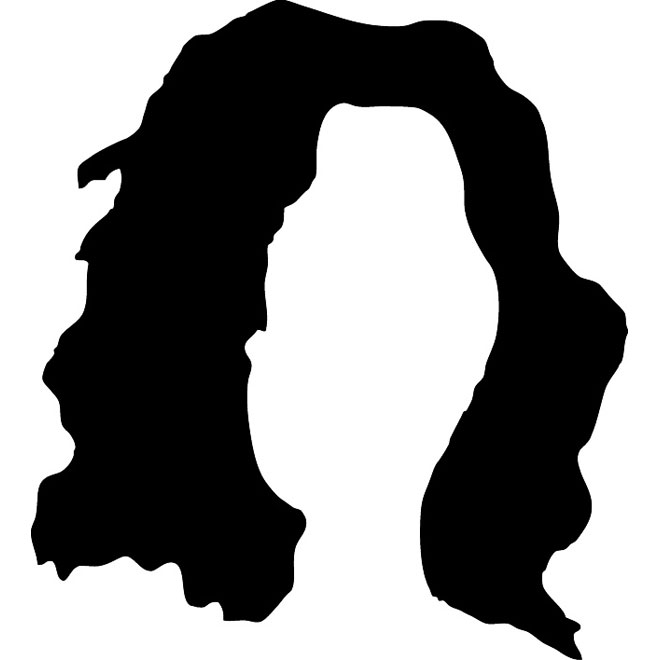 Curly Hair Woman Silhouette Image - Curly Hair
