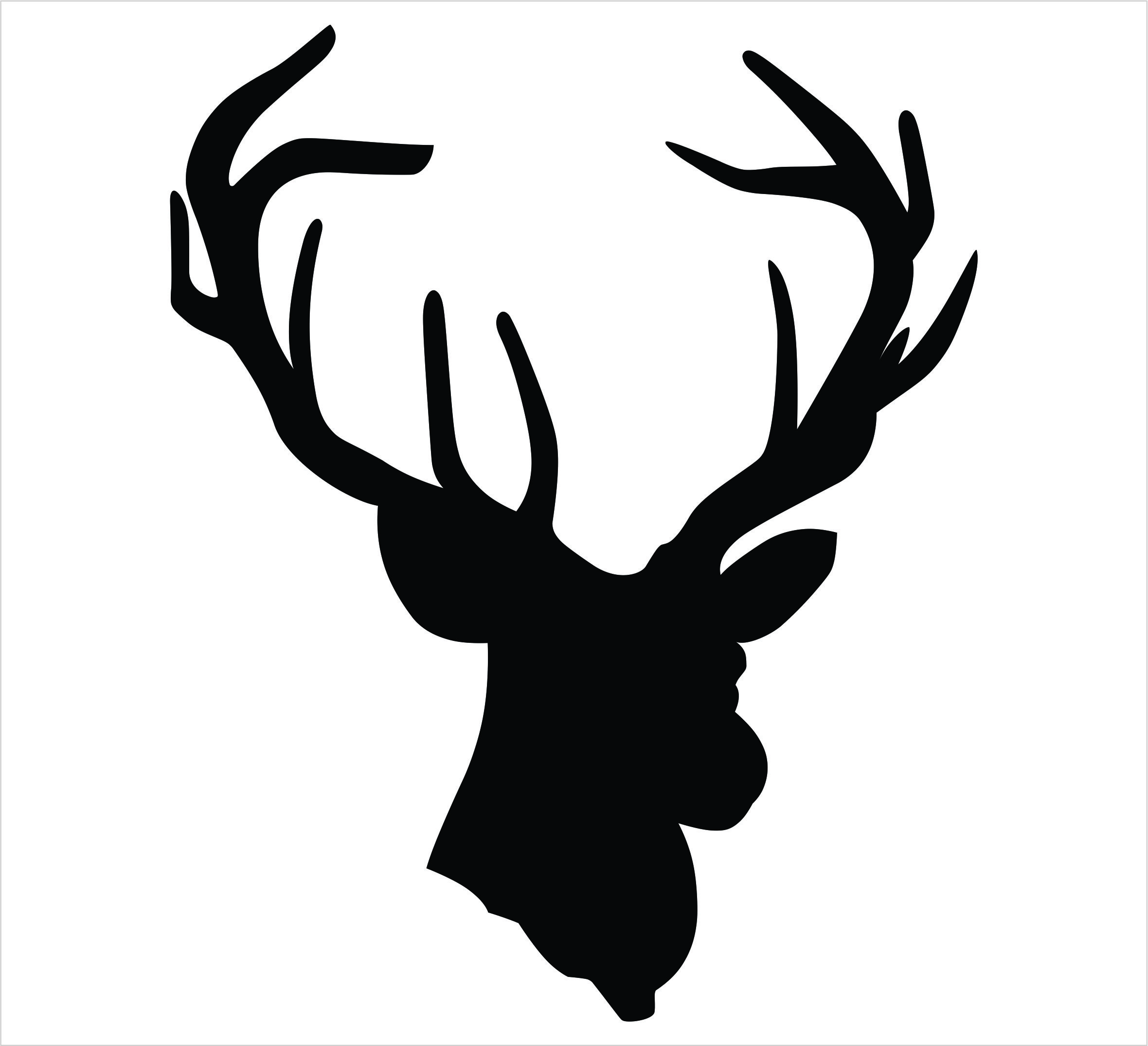 Deer Head Silhouette Outline at GetDrawings Free download