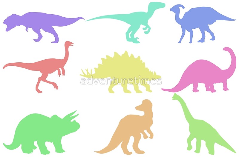 800x526 Colorful Dinosaur Silhouette Design Art Prints By Adventuretimes.