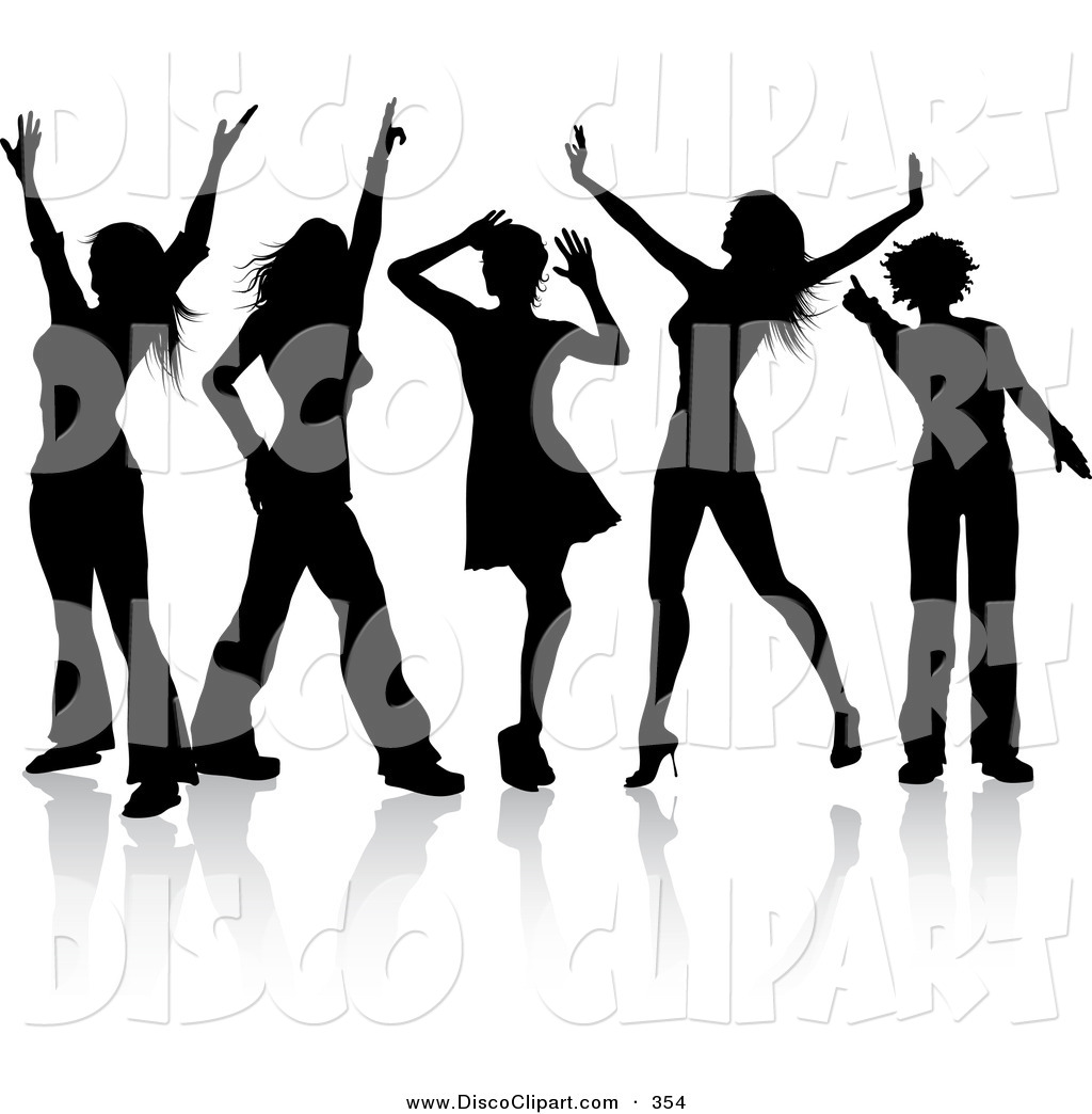 Disco Dancers Silhouette At Getdrawings 