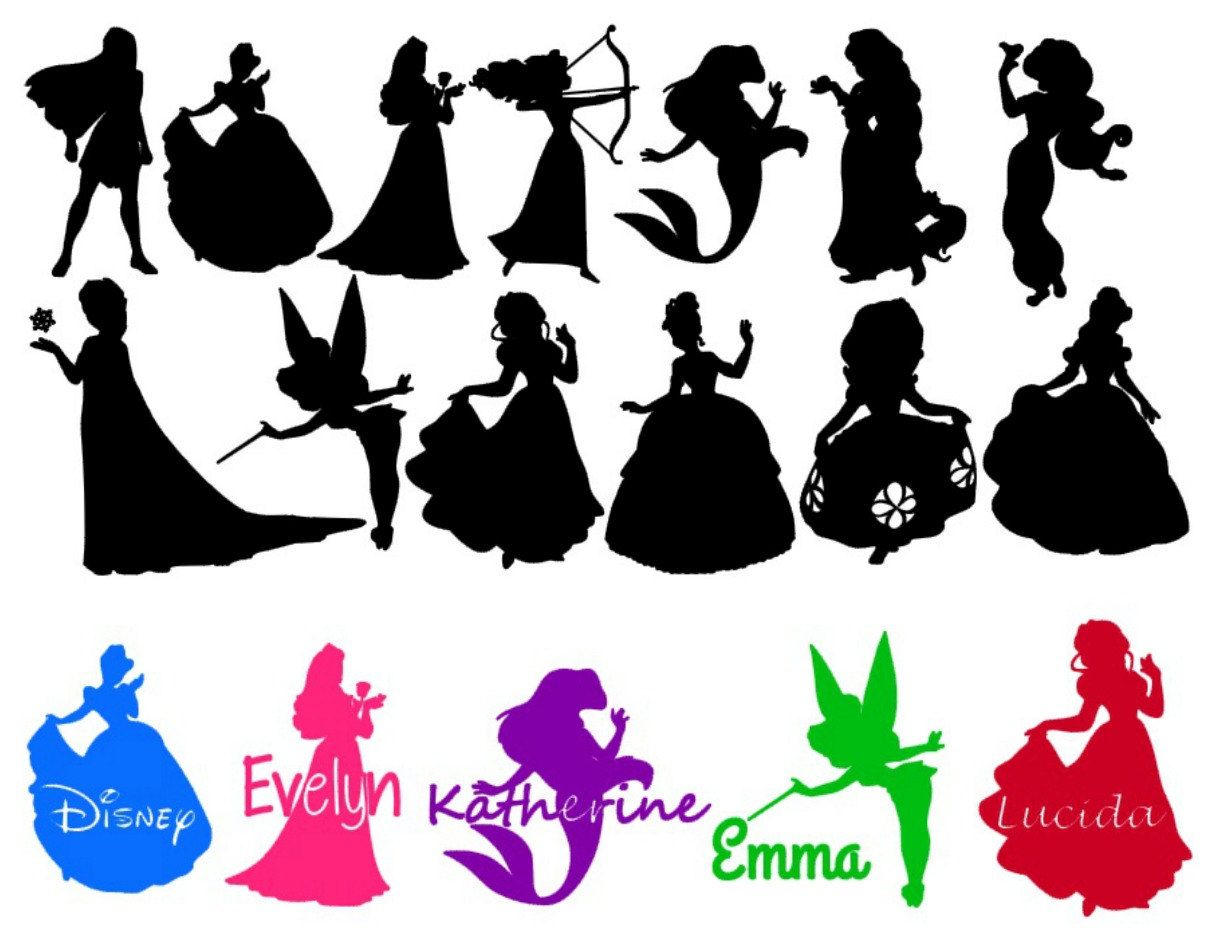 Disney Princess Silhouette Stencils at GetDrawings | Free ...