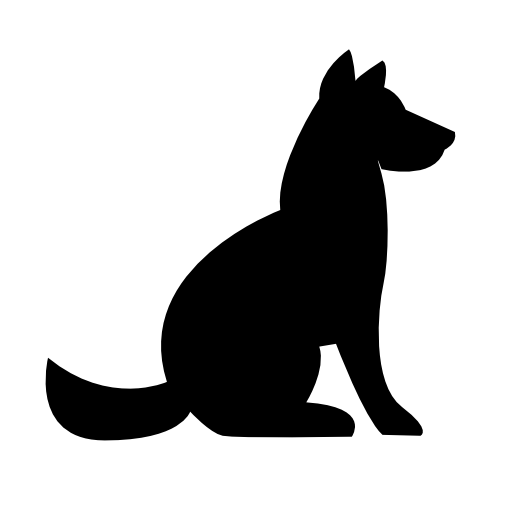 Dog Sitting Silhouette at GetDrawings | Free download