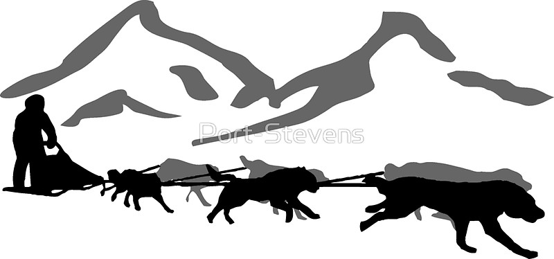 Dog Sled Silhouette at GetDrawings | Free download